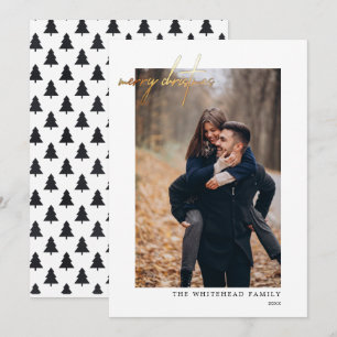 Cartes Pour Fêtes Annuelles Photo moderne Gold Joyeux Noël