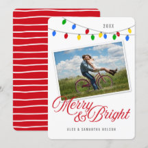 Photo moderne Merry & Bright Christmas Lights