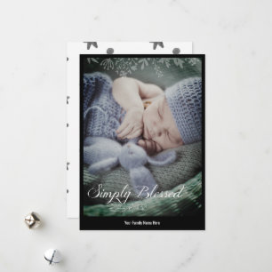 Cartes Pour Fêtes Annuelles Photo moderne simple Tout simplement béni