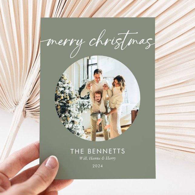 Cartes Pour Fêtes Annuelles Photo moderne tendance Joyeux Noël (Créateur téléchargé)