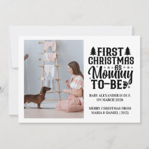 Cartes Pour Fêtes Annuelles Photo Mommy to be Christmas Pregnancy