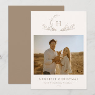 Cartes Pour Fêtes Annuelles Photo Monogramme biologique