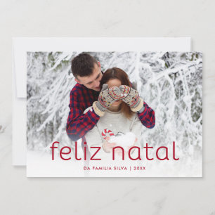 Cartes Pour Fêtes Annuelles Photo natale simple et d'amusement du rouge