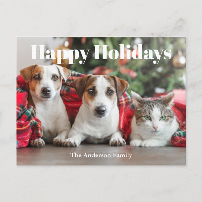 Cartes Pour Fêtes Annuelles Photo Noël (Devant)