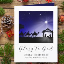 Photo Noël Nativité Gloire à Dieu chrétien