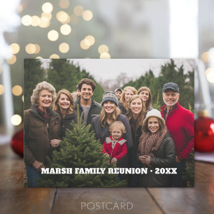 Cartes Pour Fêtes Annuelles Photo panoramique de réunion de famille avec type