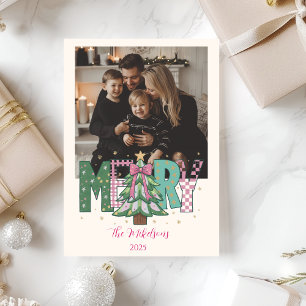 Cartes Pour Fêtes Annuelles Photo Patchwork Pastel Joyeux Noël