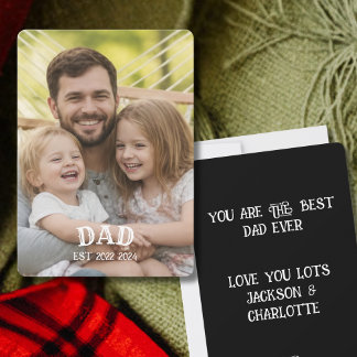 Cartes Pour Fêtes Annuelles Photo Personalized Dad Est 