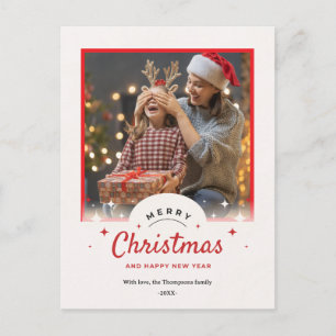 Cartes Pour Fêtes Annuelles Photo personnalisé Joyeux Noël et Bonne Année