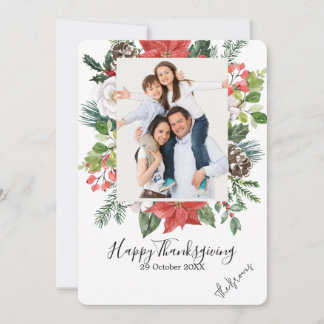 Cartes Pour Fêtes Annuelles Photo personnalisé pour Thanksgiving 