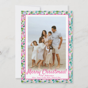Cartes Pour Fêtes Annuelles Photo personnalisée de l'île Christmas, de la plag