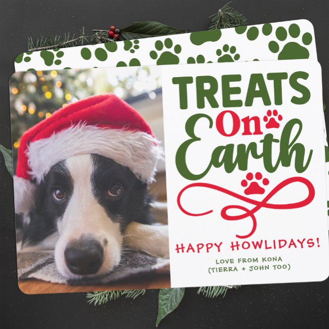 Cartes Pour Fêtes Annuelles Photo personnalisée de Noël de chien (Créateur téléchargé)