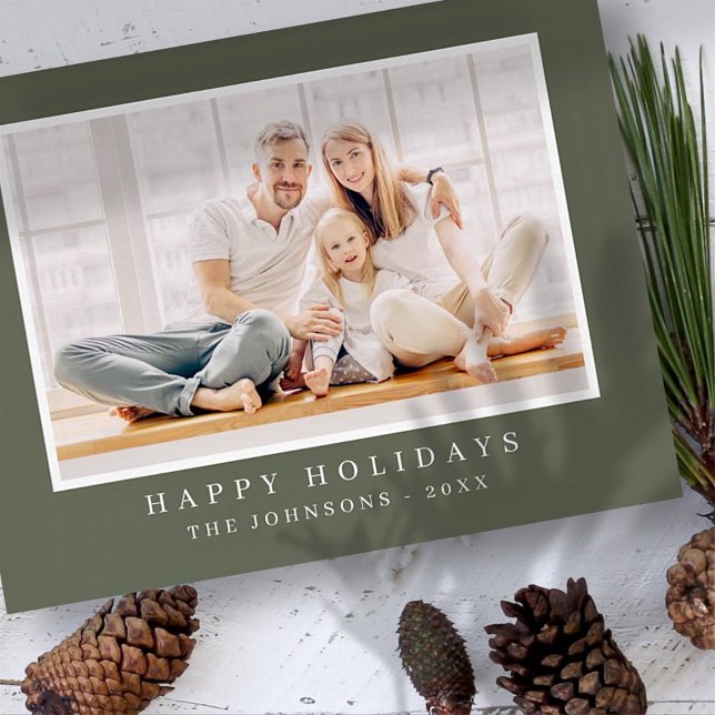 Cartes Pour Fêtes Annuelles Photo personnalisée de Noël simple moderne (Créateur téléchargé)