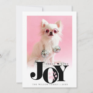 Cartes Pour Fêtes Annuelles Photo Personnalisée de votre Animal JOIE Empreinte