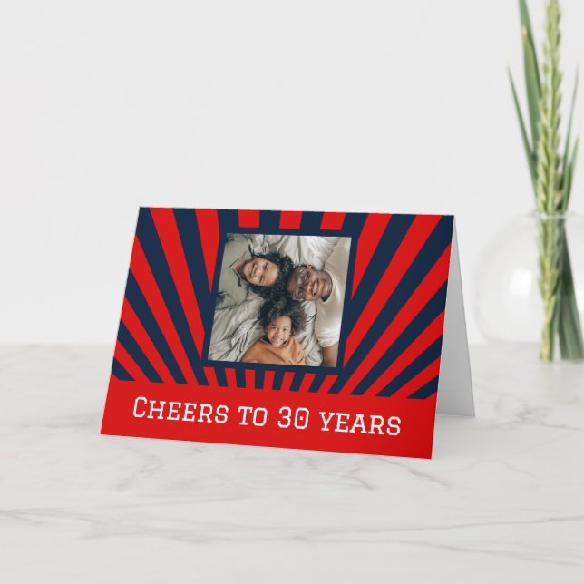 Cartes Pour Fêtes Annuelles Photo personnalisée, encourt n'importe quel âge An (Devant)