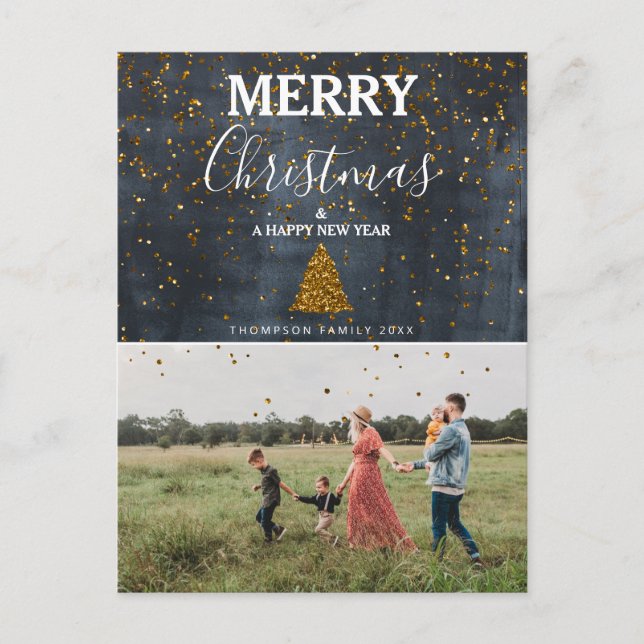 Cartes Pour Fêtes Annuelles Photo personnalisée Famille Noël (Devant)