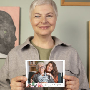 Cartes Pour Fêtes Annuelles Photo personnalisée Floral Bonne Fête des mères Gr