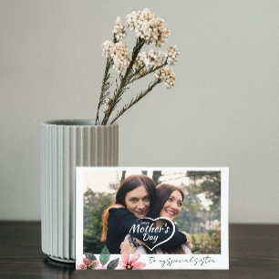 Cartes Pour Fêtes Annuelles Photo personnalisée Floral Bonne Fête des mères po