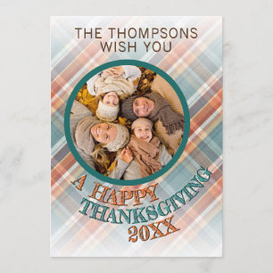 Cartes Pour Fêtes Annuelles Photo Personnalisée Joyeux Thanksgiving Motif