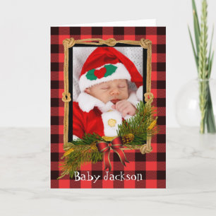 Cartes Pour Fêtes Annuelles Photo personnalisée Noël Ajouter votre photo Plaid