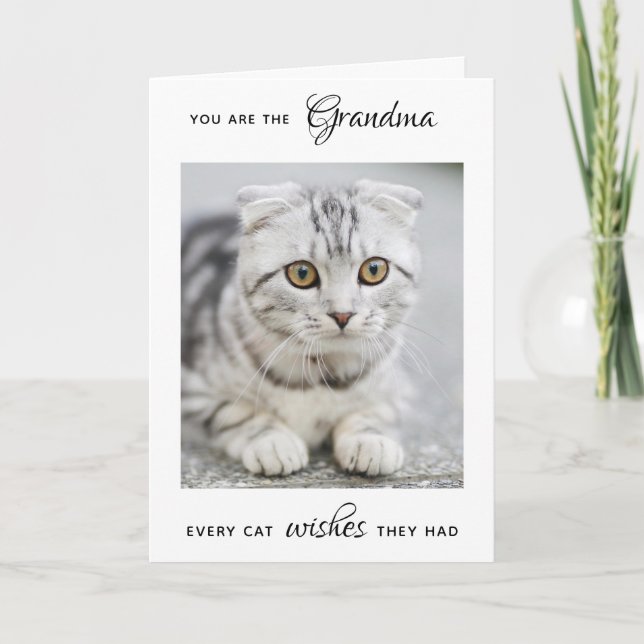 Cartes Pour Fêtes Annuelles Photo personnalisée pour animaux de compagnie Chat (Devant)