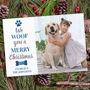 Cartes Pour Fêtes Annuelles Photo Pet Personnalisée Joyeux Noël Du Chien