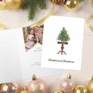 Cartes Pour Fêtes Annuelles Photo plié d'un petit arbre de Noël vintage
