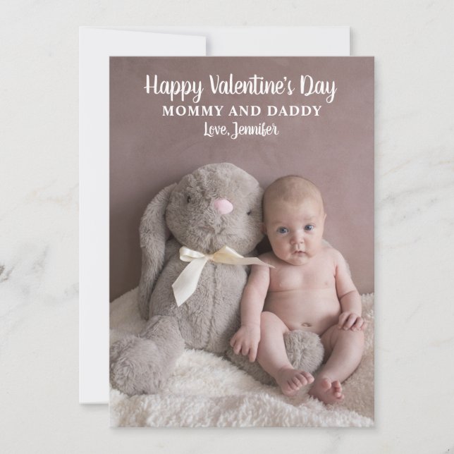 Cartes Pour Fêtes Annuelles Photo pour bébé Valentine pour maman et papa (Devant)