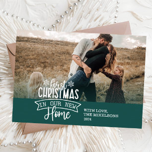 Cartes Pour Fêtes Annuelles Photo Premier Noël dans notre nouvelle maison