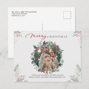 Cartes Pour Fêtes Annuelles Photo Red Berries Noël botanique