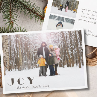 Cartes Pour Fêtes Annuelles Photo religieuse de joie minimaliste moderne vinta