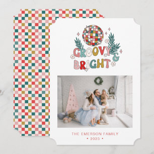 Cartes Pour Fêtes Annuelles Photo Retro Christmas Card