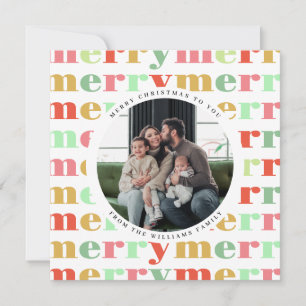 Cartes Pour Fêtes Annuelles Photo rétro colorée Joyeux Noël