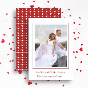 Cartes Pour Fêtes Annuelles Photo rouge Heureuse Sainte-Valentin moderne
