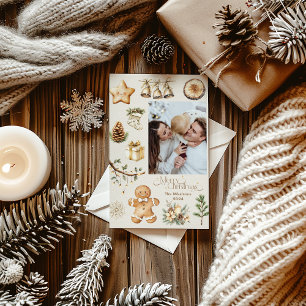 Cartes Pour Fêtes Annuelles Photo Rustic Botanical Christmas