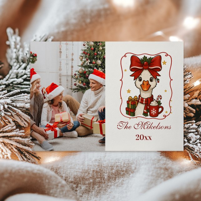 Cartes Pour Fêtes Annuelles Photo Silly Goose Christmas (Créateur téléchargé)
