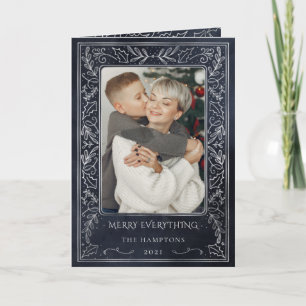 Cartes Pour Fêtes Annuelles Photo Silver Pine Holly de la Marine