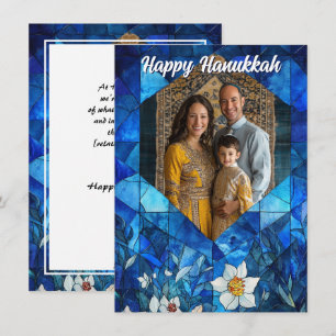 Cartes Pour Fêtes Annuelles Photo & texte personnalisé 🕎 Happy Hanoukka, vitr
