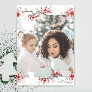 Cartes Pour Fêtes Annuelles photo traditionnelle de couronne monogramme noël