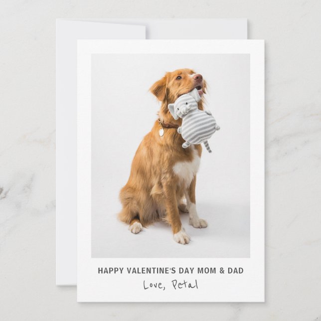 Cartes Pour Fêtes Annuelles Photo Valentine Pour Maman Et Papa De Chien (Devant)