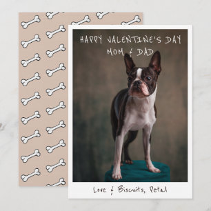 Cartes Pour Fêtes Annuelles Photo Valentine Pour Maman Et Papa De Chien