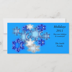 Cartes Pour Fêtes Annuelles PhotoCard - Flammes de neige de vacances