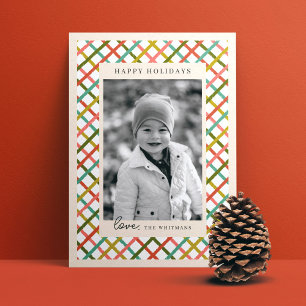 Cartes Pour Fêtes Annuelles Photographie couleur moderne Crisscross