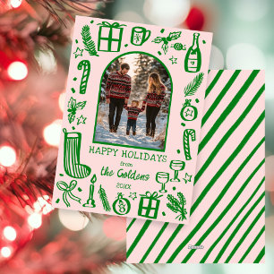 Cartes Pour Fêtes Annuelles Photographie d'arche personnalisée de Noël mignon