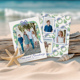 Cartes Pour Fêtes Annuelles Photographie de guirlande de Noël aux huîtres côti