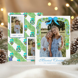 Cartes Pour Fêtes Annuelles Photographie de la guirlande de Noël en aquarelle