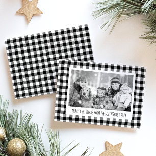 Cartes Pour Fêtes Annuelles Photographie de la plongée de Buffalo noir et blan