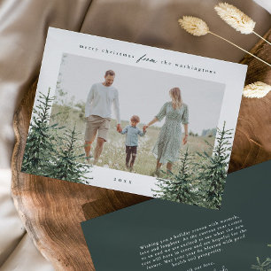 Cartes Pour Fêtes Annuelles Photographie élégante peinte à la main d'arbre de