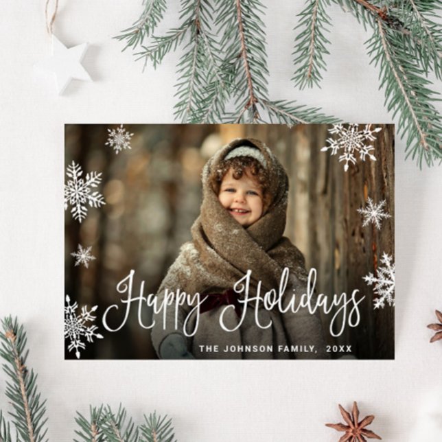 Cartes Pour Fêtes Annuelles Photographie moderne de Noël Joyeux Code QR (Créateur téléchargé)