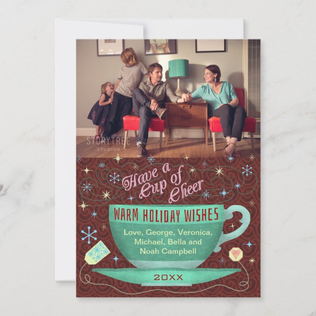 Cartes Pour Fêtes Annuelles Photographie personnalisée de la fête de Noël (Devant)